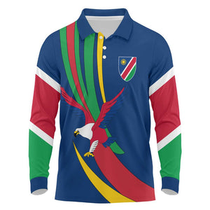 African Fish Eagle Namibia Long Sleeve Polo Shirt Gemsbok Supporters Style
