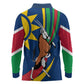 African Fish Eagle Namibia Long Sleeve Polo Shirt Gemsbok Supporters Style