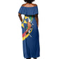 African Fish Eagle Namibia Off Shoulder Maxi Dress Gemsbok Supporters Style
