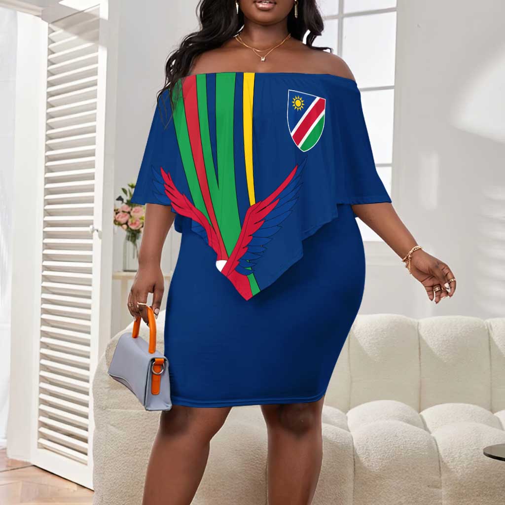 African Fish Eagle Namibia Off Shoulder Short Dress Gemsbok Supporters Style