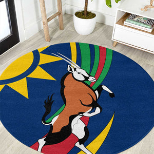 African Fish Eagle Namibia Round Carpet Gemsbok Supporters Style