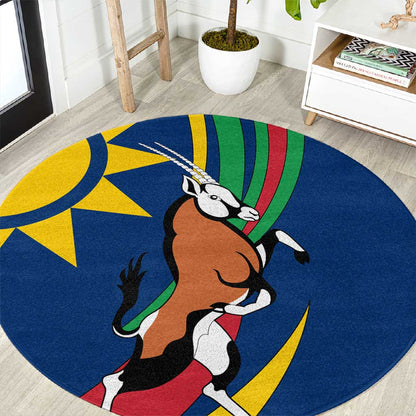 African Fish Eagle Namibia Round Carpet Gemsbok Supporters Style