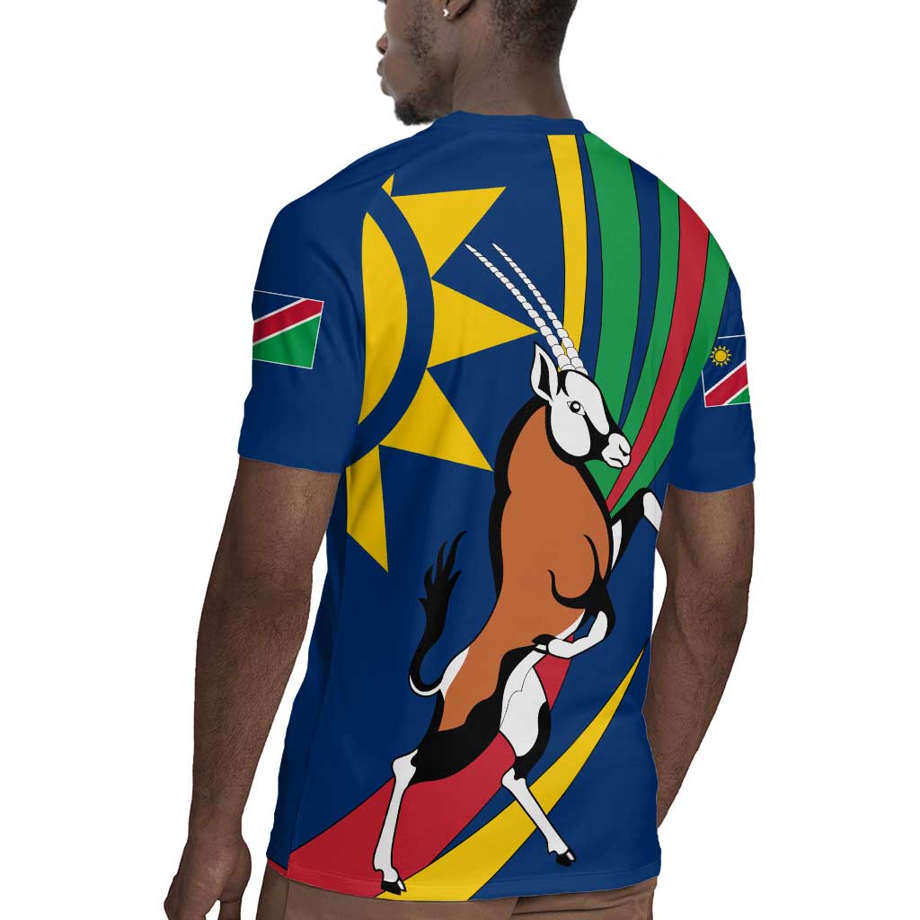 African Fish Eagle Namibia Rugby Jersey Gemsbok Supporters Style