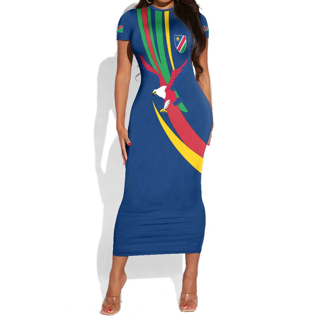 African Fish Eagle Namibia Short Sleeve Bodycon Dress Gemsbok Supporters Style TS04