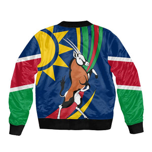 African Fish Eagle Namibia Sleeve Zip Bomber Jacket Gemsbok Supporters Style