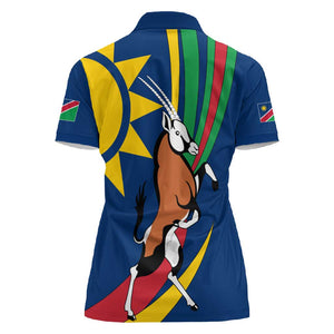 African Fish Eagle Namibia Women Polo Shirt Gemsbok Supporters Style