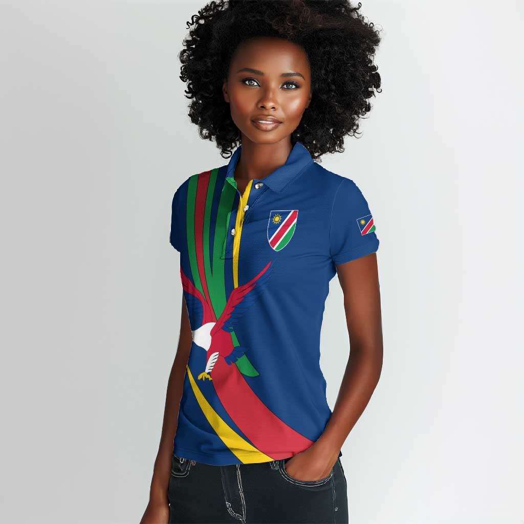 African Fish Eagle Namibia Women Polo Shirt Gemsbok Supporters Style
