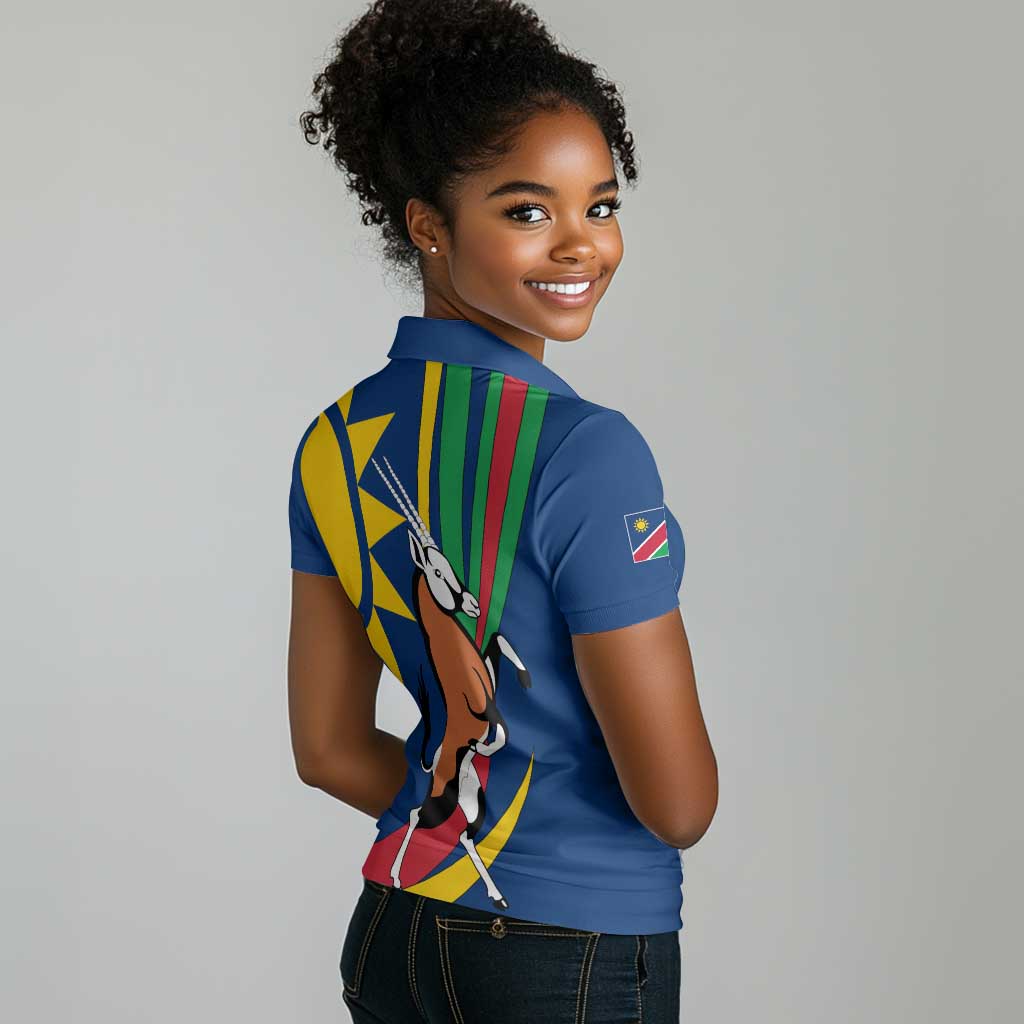 African Fish Eagle Namibia Women Polo Shirt Gemsbok Supporters Style