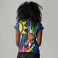 African Fish Eagle Namibia Women V-Neck T-Shirt Gemsbok Supporters Style