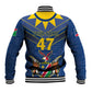 Namibia Yellow Sun Baseball Jacket Sporty Style with Traditional Patterns