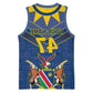 Namibia Yellow Sun Basketball Jersey Sporty Style with Traditional Patterns - African Pride