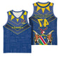 Namibia Yellow Sun Basketball Jersey Sporty Style with Traditional Patterns - African Pride