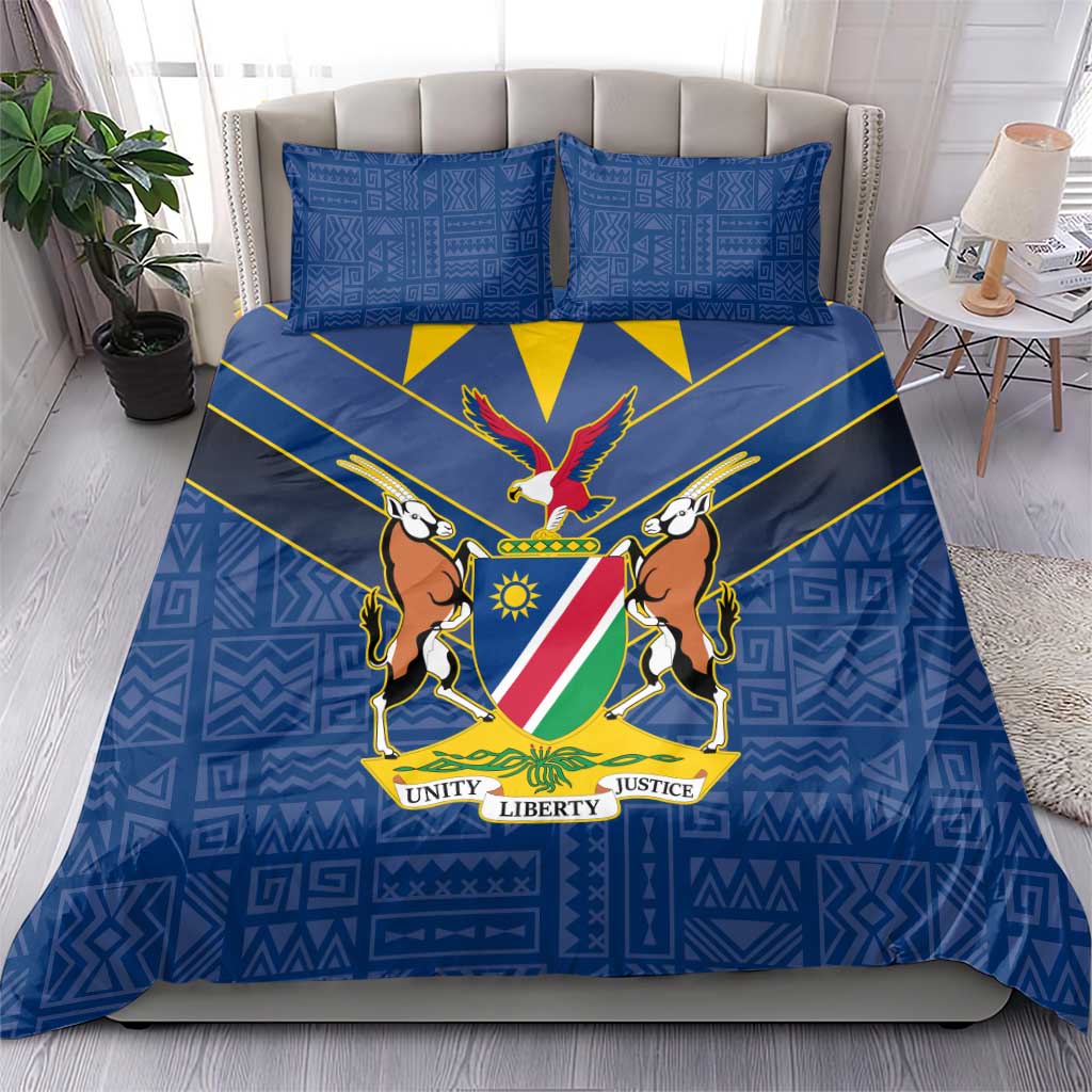 Namibia Yellow Sun Bedding Set Sporty Style with Traditional Patterns