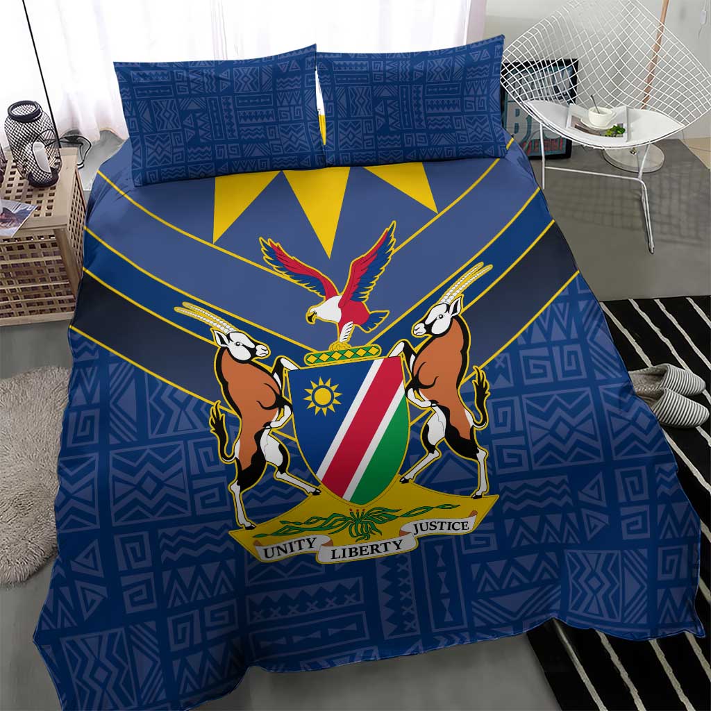 Namibia Yellow Sun Bedding Set Sporty Style with Traditional Patterns