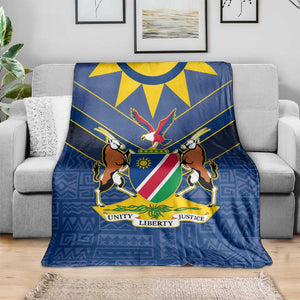 Namibia Yellow Sun Blanket Sporty Style with Traditional Patterns