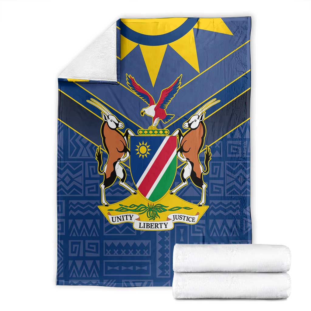 Namibia Yellow Sun Blanket Sporty Style with Traditional Patterns