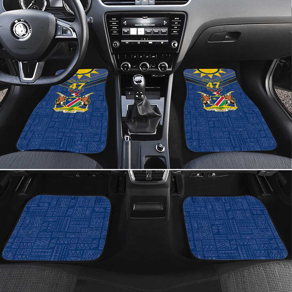 Namibia Yellow Sun Car Mats Sporty Style with Traditional Patterns