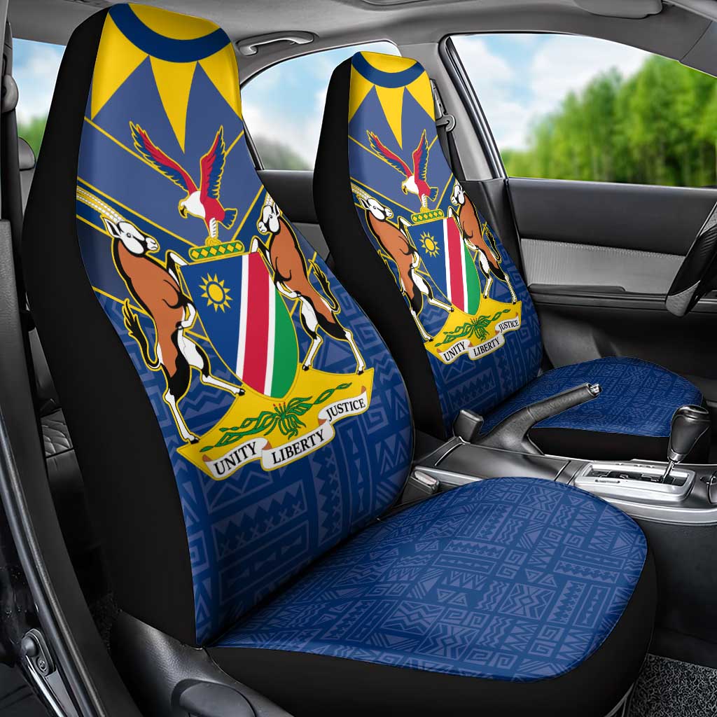 Namibia Yellow Sun Car Seat Cover Sporty Style with Traditional Patterns