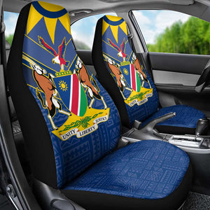 Namibia Yellow Sun Car Seat Cover Sporty Style with Traditional Patterns