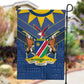 Namibia Yellow Sun Garden Flag Sporty Style with Traditional Patterns