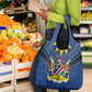 Namibia Yellow Sun Grocery Bag Sporty Style with Traditional Patterns