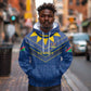 Namibia Yellow Sun Hoodie Sporty Style with Traditional Patterns