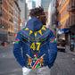 Namibia Yellow Sun Hoodie Sporty Style with Traditional Patterns