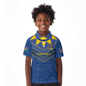 Namibia Yellow Sun Kid Polo Shirt Sporty Style with Traditional Patterns