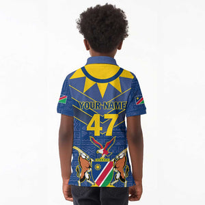 Namibia Yellow Sun Kid Polo Shirt Sporty Style with Traditional Patterns