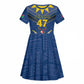 Namibia Yellow Sun Kid Short Sleeve Dress Sporty Style with Traditional Patterns