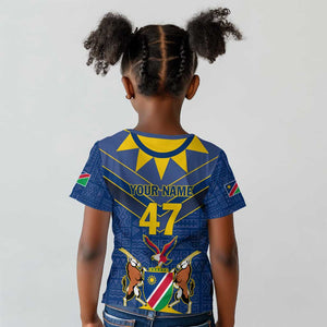 Namibia Yellow Sun Kid T shirt Sporty Style with Traditional Patterns
