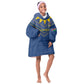 Namibia Yellow Sun Kid Wearable Blanket Hoodie Sporty Style with Traditional Patterns