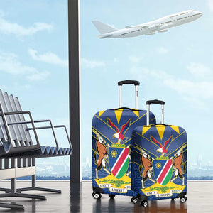 Namibia Yellow Sun Luggage Cover Sporty Style with Traditional Patterns