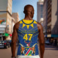 Namibia Yellow Sun Men Tank Top Sporty Style with Traditional Patterns