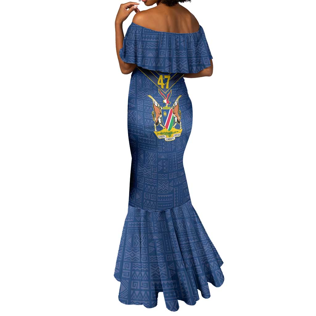 Namibia Yellow Sun Mermaid Dress Sporty Style with Traditional Patterns