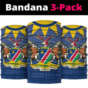 Namibia Yellow Sun Neck Gaiter Sporty Style Traditional Patterns TS04