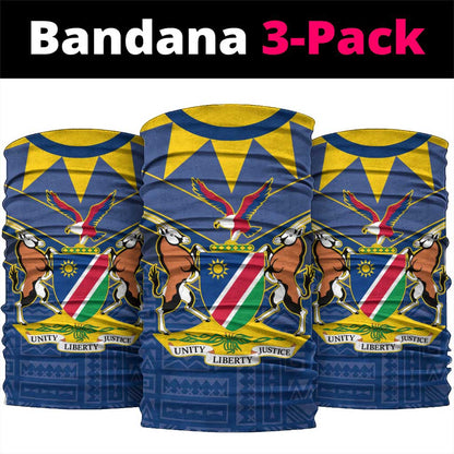 Namibia Yellow Sun Neck Gaiter Sporty Style Traditional Patterns TS04