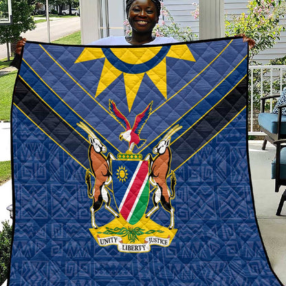 Namibia Yellow Sun Quilt Sporty Style with Traditional Patterns