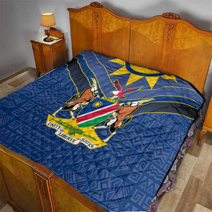 Namibia Yellow Sun Quilt Sporty Style with Traditional Patterns