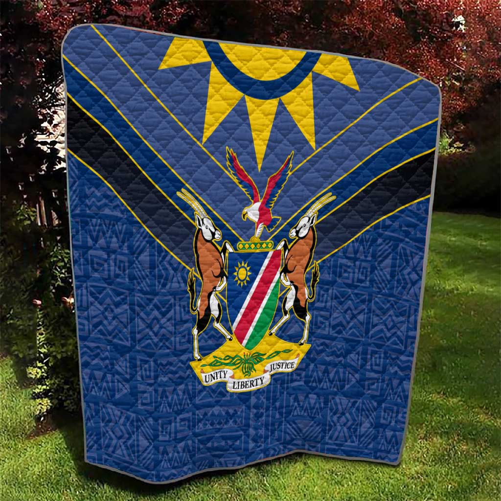 Namibia Yellow Sun Quilt Sporty Style with Traditional Patterns