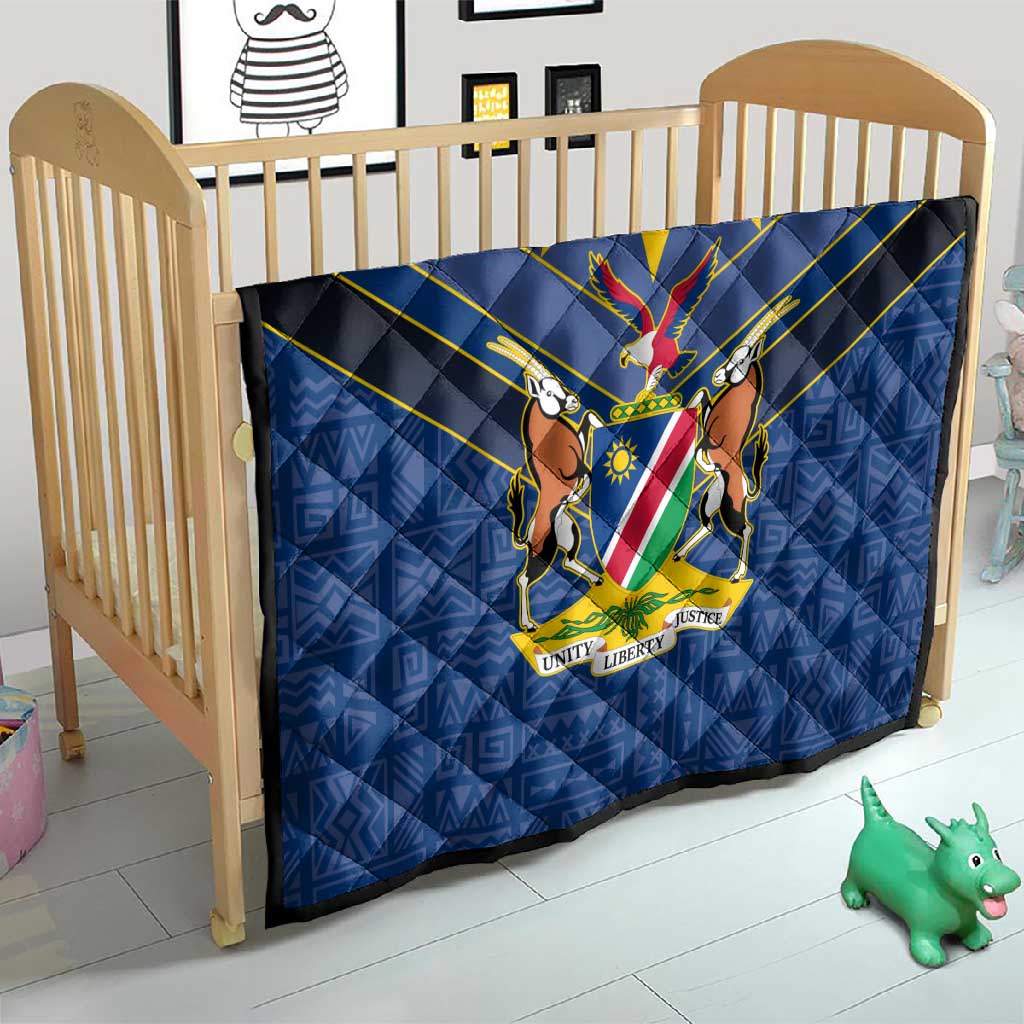 Namibia Yellow Sun Quilt Sporty Style with Traditional Patterns