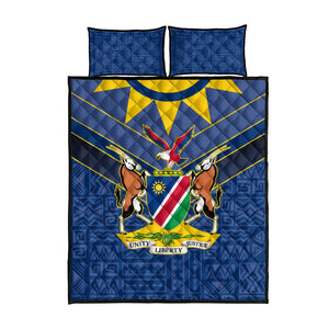 Namibia Yellow Sun Quilt Bed Set Sporty Style with Traditional Patterns