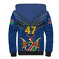 Namibia Yellow Sun Sherpa Hoodie Sporty Style with Traditional Patterns
