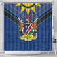 Namibia Yellow Sun Shower Curtain Sporty Style with Traditional Patterns