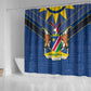 Namibia Yellow Sun Shower Curtain Sporty Style with Traditional Patterns