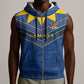 Namibia Yellow Sun Sleeveless Zip Hoodie Sporty Style with Traditional Patterns - African Pride