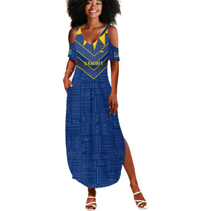 Namibia Yellow Sun Summer Maxi Dress Sporty Style with Traditional Patterns