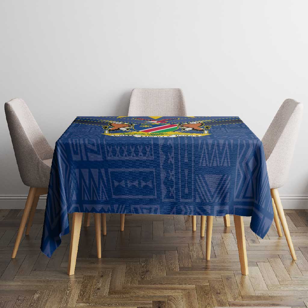 Namibia Yellow Sun Tablecloth Sporty Style with Traditional Patterns
