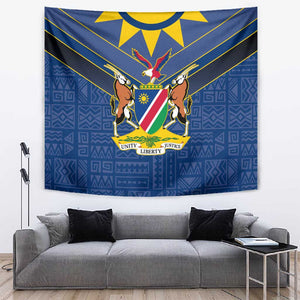 Namibia Yellow Sun Tapestry Sporty Style with Traditional Patterns