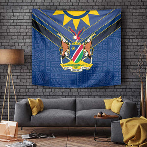 Namibia Yellow Sun Tapestry Sporty Style with Traditional Patterns